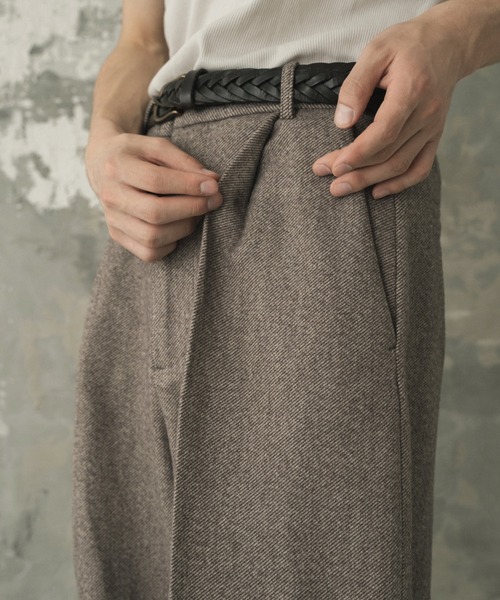【WYM】 TWEED BAGGY SLACKS／ツイードバギースラックス WYM LIDNM（ウィム バイ リドム）の「TWEED BAGGY SLACKS