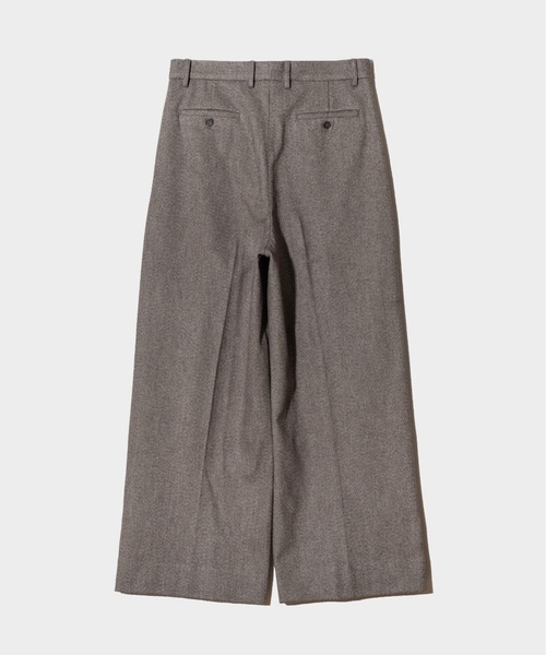 Camphor wood ２tuck wide baggy slacks 黒 Camphor wood スラックス 2tuck wide baggy slacks / 2タック