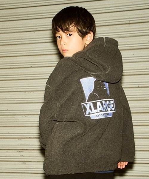 XLARGE KIDS（エクストララージキッズ）の「ボアブルゾン（ブルゾン・キッズ・マルチ/グレー/ブラック・120cm/130cm/100cm/110cm/90cm/80ｃｍ/140cm）」の4枚目の写真