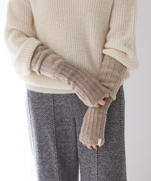 collex(コレックス)の「メリノウール アルパカ 2WAY フィンガーレスグローブ 手袋(手袋・レディース・ブラウン系その他/グリーン系その他/グレイッシュブルー・フリー)」の9枚目の写真