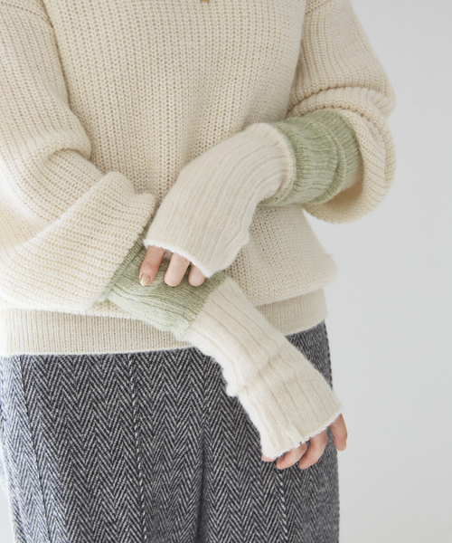 collex(コレックス)の「メリノウール アルパカ 2WAY フィンガーレスグローブ 手袋(手袋・レディース・ブラウン系その他/グリーン系その他/グレイッシュブルー・フリー)」の11枚目の写真