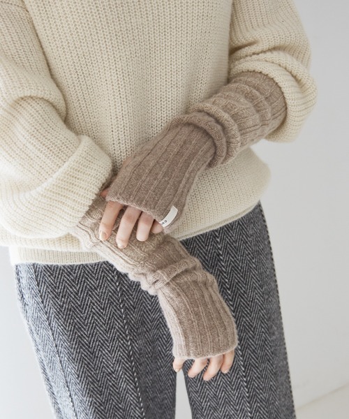 collex(コレックス)の「メリノウール アルパカ 2WAY フィンガーレスグローブ 手袋(手袋・レディース・ブラウン系その他/グリーン系その他/グレイッシュブルー・フリー)」の18枚目の写真