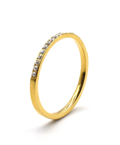 LHME(エルエイチエムイー)の「【WEB限定】”Enhance”ハーフエタニティリング/ジルコニア/サージカルステンレス(金属アレルギー対応)【LHME / エルエイチエムイー】(リング・レディース・シルバー/ゴールド・9号/11号/13号/15号)」の4枚目の写真