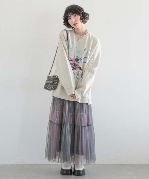 PAGEBOY(ページボーイ)の「サンダーロックBIGスウェット(スウェット・レディース・スミクロ/スカイブルー/オートミール・FREE)」の7枚目の写真