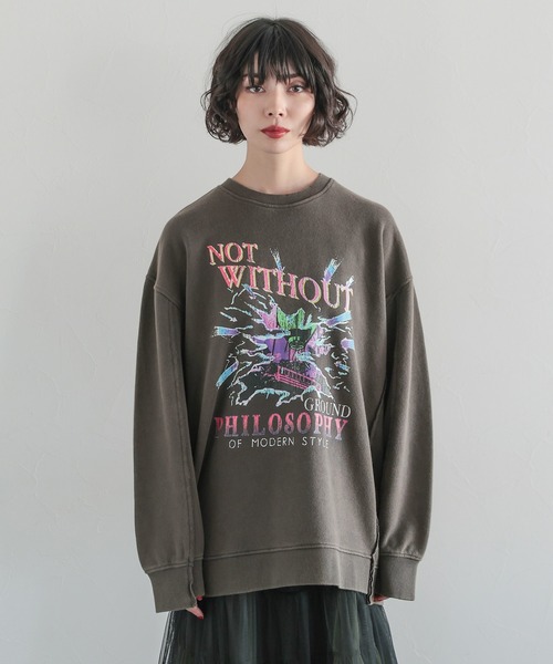 PAGEBOY(ページボーイ)の「サンダーロックBIGスウェット(スウェット・レディース・スミクロ/スカイブルー/オートミール・FREE)」の18枚目の写真