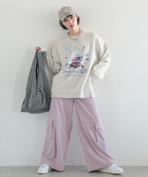 PAGEBOY(ページボーイ)の「サンダーロックBIGスウェット(スウェット・レディース・スミクロ/スカイブルー/オートミール・FREE)」の12枚目の写真