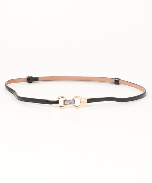 SPIGA（スピーガ）の「ｴﾅﾒﾙﾋﾞｼﾞｭｰ付細ﾍﾞﾙﾄ（ベルト・レディース・ホワイト/ブラック・FREE）」の2枚目の写真