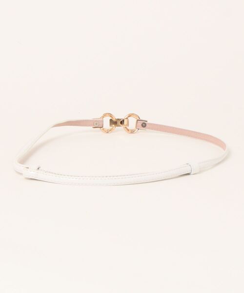 SPIGA（スピーガ）の「ｴﾅﾒﾙﾋﾞｼﾞｭｰ付細ﾍﾞﾙﾄ（ベルト・レディース・ホワイト/ブラック・FREE）」の6枚目の写真