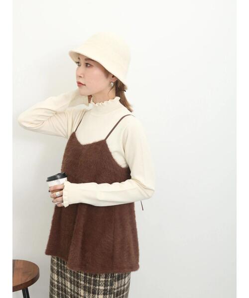 Samansa Mos2 blue（サマンサモスモスブルー）の「フリル衿ニットプルオーバー（ニット/セーター・レディース・キナリ/シルバーグレー/ブラック・F）」の17枚目の写真