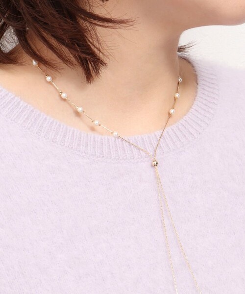 NOLLEY’S Sophi（ノーリーズソフィ）の「スキップパールスライドフリーネックレス（ネックレス・レディース・シルバー/ゴールド・FREE）」の2枚目の写真