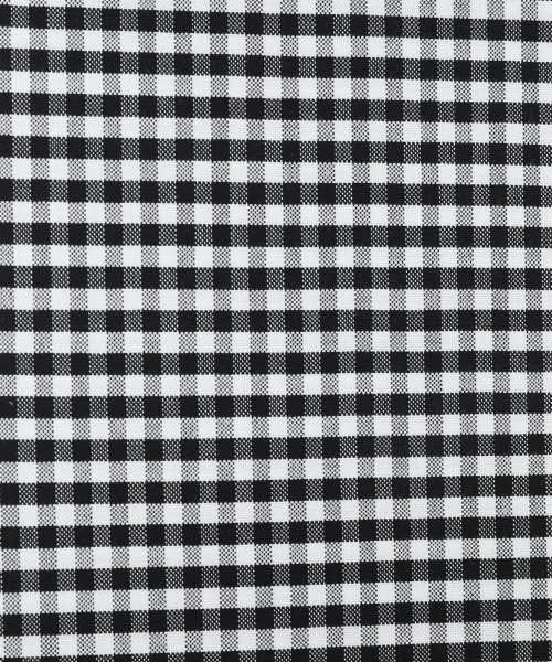 DANTON（ダントン）の「DANTON/ダントン　ラウンドカラープルオーバーシャツ　ショートスリーブ　チェック＆ストライプ　ROUND COLLAR P.O SHIRT SHORT SLEEVE　C&S（メンズ）　DT-B0284 OXP（シャツ/ブラウス・メンズ・ブラック/サックスブルー・44/40/42）」の4枚目の写真