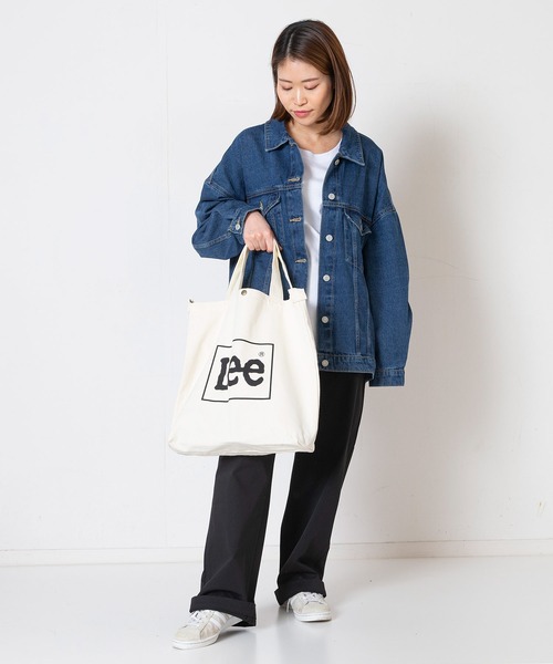 Lee(リー)の「【Lee/リー】 【B4サイズ・大容量】キャンバス 2WAY ショルダーバッグ トートバッグ 通勤・通学・マザーズバッグ(トートバッグ・レディース・グレー/ブラック/ブルー/ネイビー/オフホワイト・FREE)」の10枚目の写真