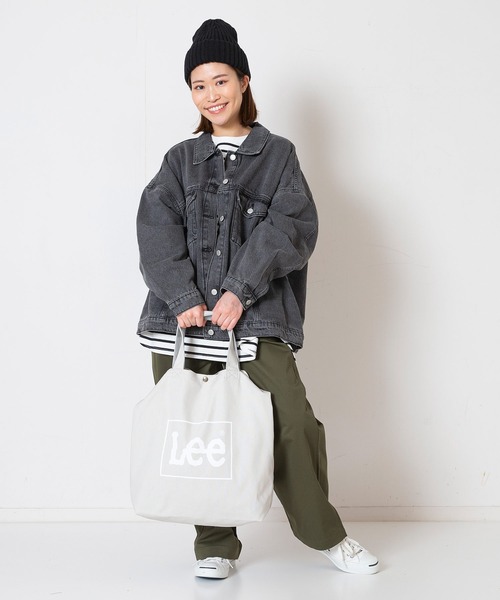 Lee(リー)の「【Lee/リー】 【B4サイズ・大容量】キャンバス 2WAY ショルダーバッグ トートバッグ 通勤・通学・マザーズバッグ(トートバッグ・レディース・グレー/ブラック/ブルー/ネイビー/オフホワイト・FREE)」の15枚目の写真