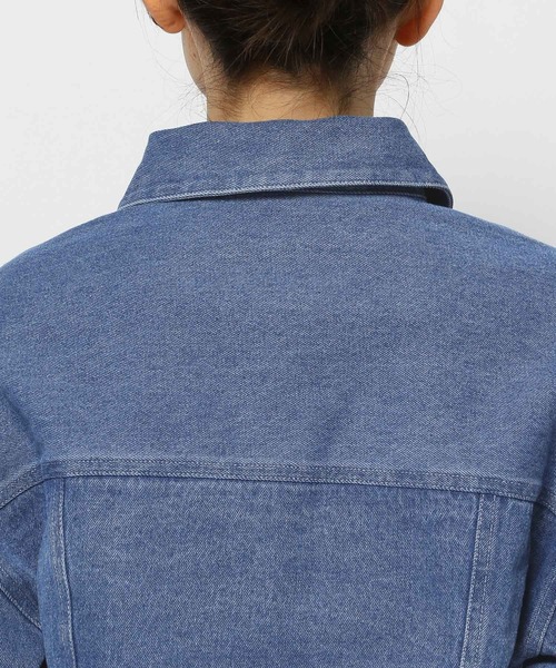 mysty woman（ミスティウーマン）の「ショートGジャン　996662（デニムジャケット・レディース・ライトブルー/ブラック/ブルー・FREE）」の11枚目の写真