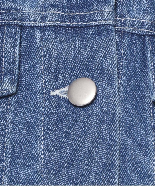 mysty woman（ミスティウーマン）の「ショートGジャン　996662（デニムジャケット・レディース・ライトブルー/ブラック/ブルー・FREE）」の16枚目の写真