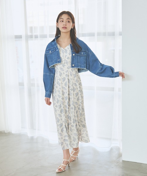 mysty woman（ミスティウーマン）の「ショートGジャン　996662（デニムジャケット・レディース・ライトブルー/ブラック/ブルー・FREE）」の19枚目の写真