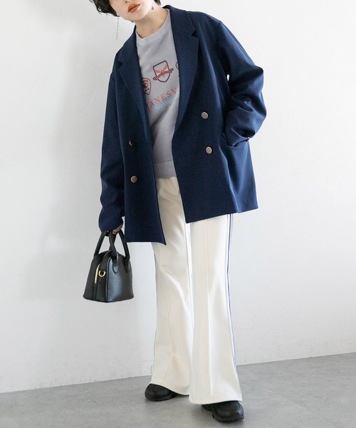 RAGEBLUE（レイジブルー）の「オーバーテーラードジャケット/紺ブレザー（テーラードジャケット・レディース・ベージュ/ネイビー・FREE）」の22枚目の写真