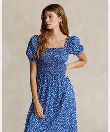 ラルフローレン♡ プリーテッド フローラル コットン ドレス ワンピース LAUREN RALPH LAUREN｜ローレン ラルフ ローレンのワンピース