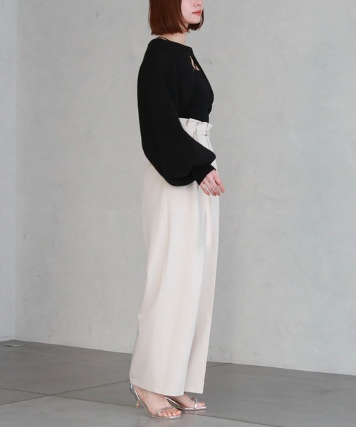 archives(アルシーヴ)の「ハイウエストタックスラックス(スラックス・レディース・グレー/ブラック/アイボリー・MEDIUM)」の19枚目の写真