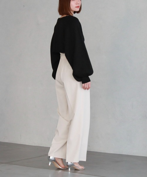 archives(アルシーヴ)の「ハイウエストタックスラックス(スラックス・レディース・グレー/ブラック/アイボリー・MEDIUM)」の5枚目の写真