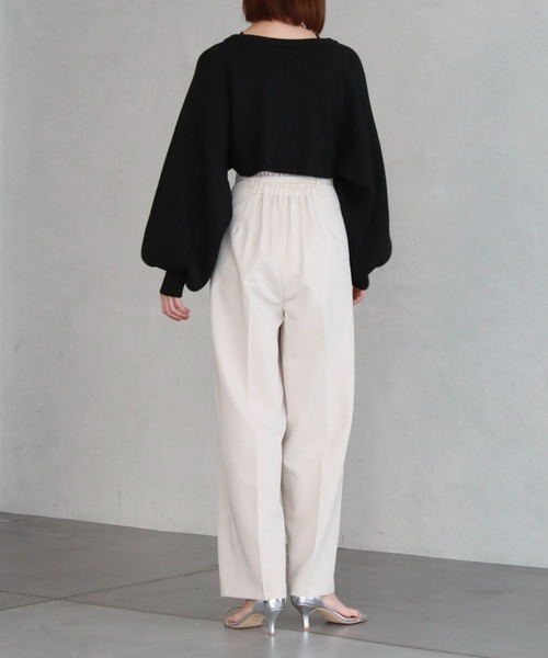 archives(アルシーヴ)の「ハイウエストタックスラックス(スラックス・レディース・グレー/ブラック/アイボリー・MEDIUM)」の9枚目の写真