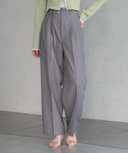 archives(アルシーヴ)の「ハイウエストタックスラックス(スラックス・レディース・グレー/ブラック/アイボリー・MEDIUM)」の10枚目の写真