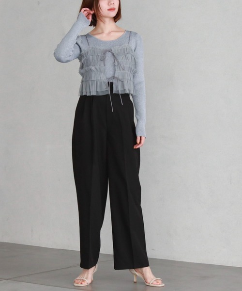 archives(アルシーヴ)の「ハイウエストタックスラックス(スラックス・レディース・グレー/ブラック/アイボリー・MEDIUM)」の17枚目の写真