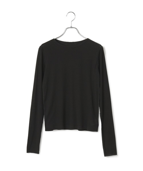 ADAM ET ROPE'(アダムエロペ)の「追撚シアーテレコプルオーバー(Tシャツ/カットソー・レディース・ホワイト/ブラック/ピンク/イエロー・FREE)」の12枚目の写真