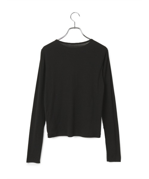 ADAM ET ROPE'(アダムエロペ)の「追撚シアーテレコプルオーバー(Tシャツ/カットソー・レディース・ホワイト/ブラック/ピンク/イエロー・FREE)」の13枚目の写真