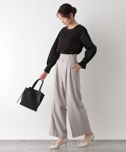 GLOBAL WORK(グローバルワーク)の「フハクスリーブ長袖プルオーバー/MATINEE LINE/994943(Tシャツ/カットソー・レディース・ブラック/ライトグレー/オフホワイト・MEDIUM/LARGE)」の5枚目の写真