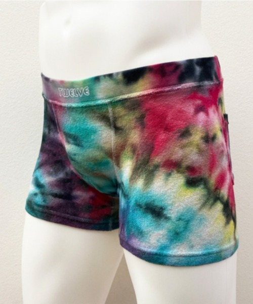 OVER THE TWELVE（オーバーザトゥウェルブ）の「OVER THE TWELVE/オーバー ザ トゥエルヴ/タイダイ染め（ボクサーパンツ・メンズ・ブラック/モスグリーン・M/L）」の5枚目の写真
