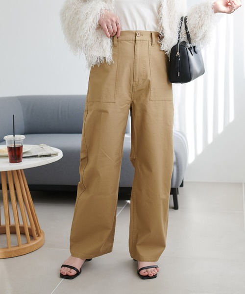 DISCOATバックサテンベーカーカーブパンツL DISCOATバックサテンベーカーカーブパンツL