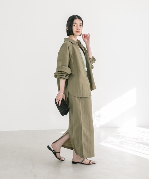 RIVE DROITE（リヴドロワ）の「セットアップ可能/ドロストワークスカート（スカート・レディース・カーキ/ベージュ・36/38）」の13枚目の写真