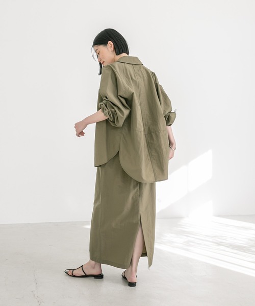 RIVE DROITE（リヴドロワ）の「セットアップ可能/ドロストワークスカート（スカート・レディース・カーキ/ベージュ・36/38）」の16枚目の写真