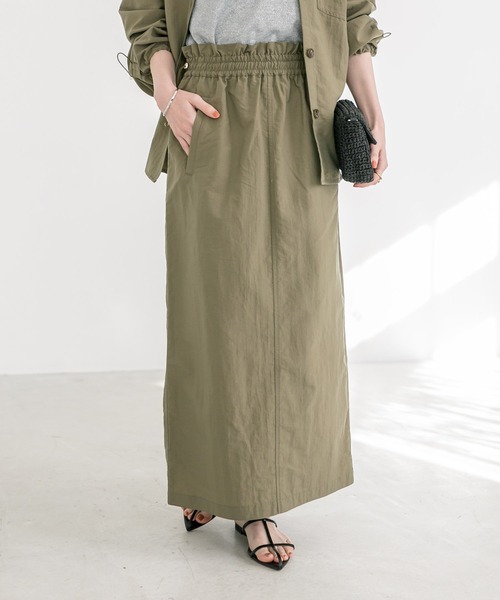 RIVE DROITE（リヴドロワ）の「セットアップ可能/ドロストワークスカート（スカート・レディース・カーキ/ベージュ・36/38）」の15枚目の写真