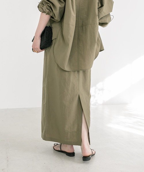 RIVE DROITE（リヴドロワ）の「セットアップ可能/ドロストワークスカート（スカート・レディース・カーキ/ベージュ・36/38）」の14枚目の写真