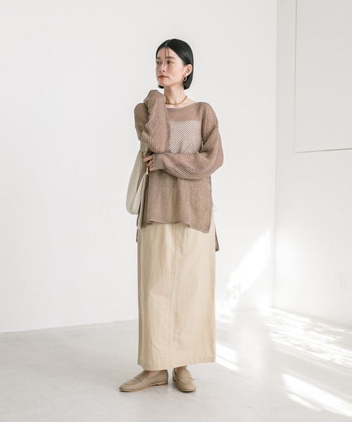 RIVE DROITE（リヴドロワ）の「セットアップ可能/ドロストワークスカート（スカート・レディース・カーキ/ベージュ・36/38）」の4枚目の写真