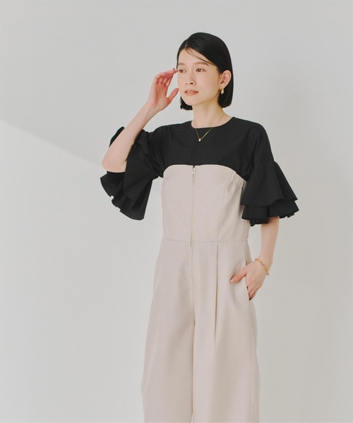 titivate(ティティベイト)の「ランダムフリルデザインスリーブブラウス(シャツ/ブラウス・レディース・オフホワイト/ブラック/ブルー系その他・M/S)」の22枚目の写真
