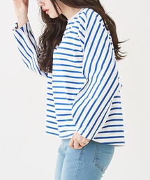 CUBE SUGAR（キューブシュガー）の「WEB限定OE天竺カットソーボーダードルマンプルオーバー（Tシャツ/カットソー）」