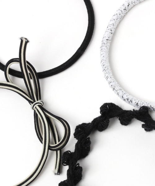 LAKOLE（ラコレ）の「カラーリボンMIXヘアゴム4点セット / 102701（ヘアゴム・レディース・ライトグリーン/ブラック/ブラウン/オフホワイト・FREE）」の6枚目の写真