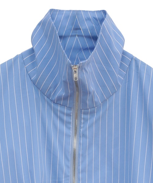 MANOF(マノフ)の「H/N ZIP SHIRT(シャツ/ブラウス・レディース・ホワイト/ストライプ/ブラック・M/S)」の21枚目の写真