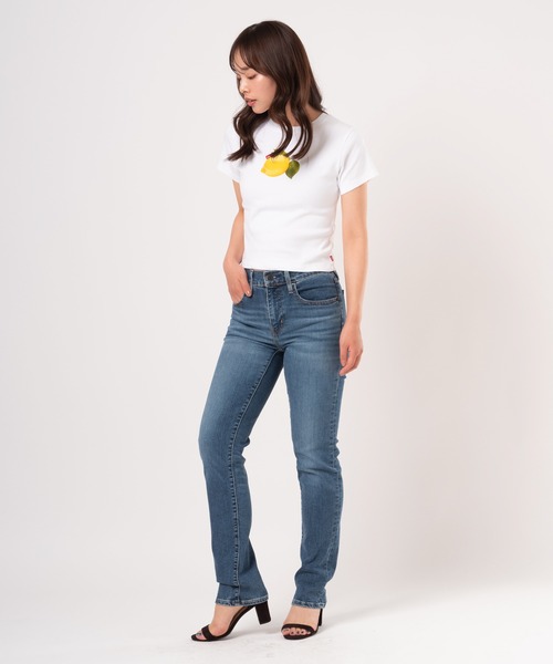 綺麗めスタイルに♪【Levi's】ブルー 724 スリムジーンズ セール】Levi's/リーバイス 724 ハイウエスト ストレート