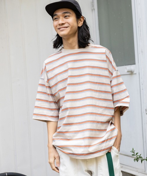 niko and...(ニコアンド)の「USAコットンショートスリーブTシャツ(Tシャツ/カットソー・メンズ・チャコール/ネイビー/ホワイト/ブラック/オフホワイト/ナチュラル・MEDIUM/LARGE)」の5枚目の写真
