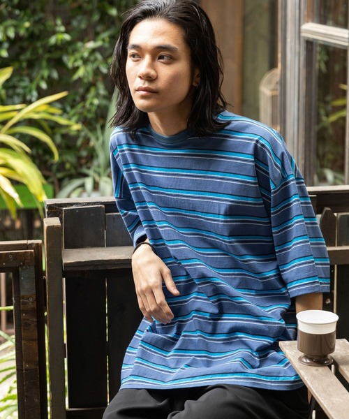 niko and...(ニコアンド)の「USAコットンショートスリーブTシャツ(Tシャツ/カットソー・メンズ・チャコール/ネイビー/ホワイト/ブラック/オフホワイト/ナチュラル・MEDIUM/LARGE)」の6枚目の写真