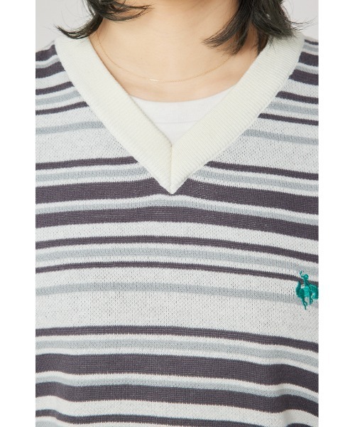 RODEO CROWNS WIDE BOWL(ロデオクラウンズワイドボウル)の「Kelly ルーズニットベスト(ベスト・レディース・ホワイト系その他/ブラウン系その他/ネイビー・FREE)」の7枚目の写真