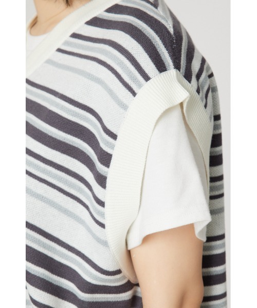 RODEO CROWNS WIDE BOWL(ロデオクラウンズワイドボウル)の「Kelly ルーズニットベスト(ベスト・レディース・ホワイト系その他/ブラウン系その他/ネイビー・FREE)」の8枚目の写真