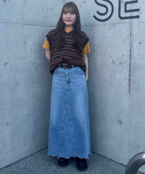 RODEO CROWNS WIDE BOWL(ロデオクラウンズワイドボウル)の「Kelly ルーズニットベスト(ベスト・レディース・ホワイト系その他/ブラウン系その他/ネイビー・FREE)」の18枚目の写真