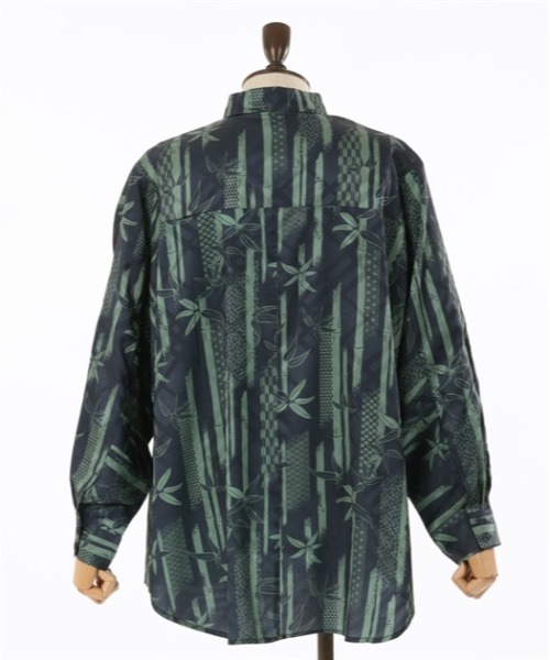 【セール】竹林プリントドルマン長袖シャツ（シャツ/ブラウス）｜AXES-X（アクシーズエックス）