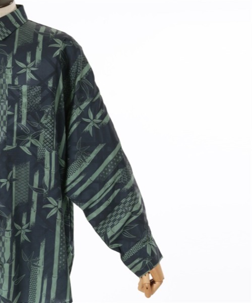 【セール】竹林プリントドルマン長袖シャツ（シャツ/ブラウス）｜AXES-X（アクシーズエックス）