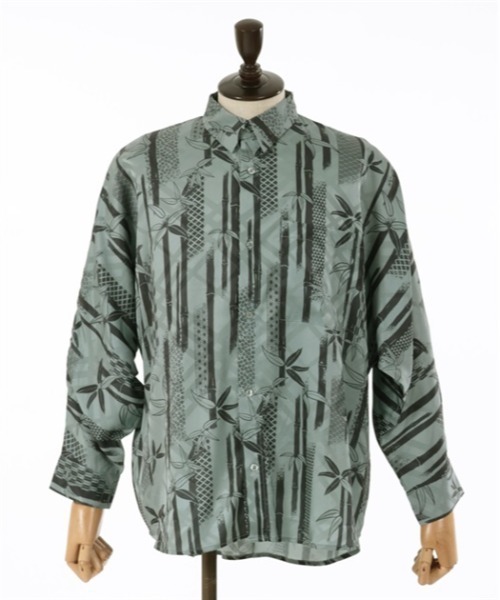 【セール】竹林プリントドルマン長袖シャツ（シャツ/ブラウス）｜AXES-X（アクシーズエックス）
